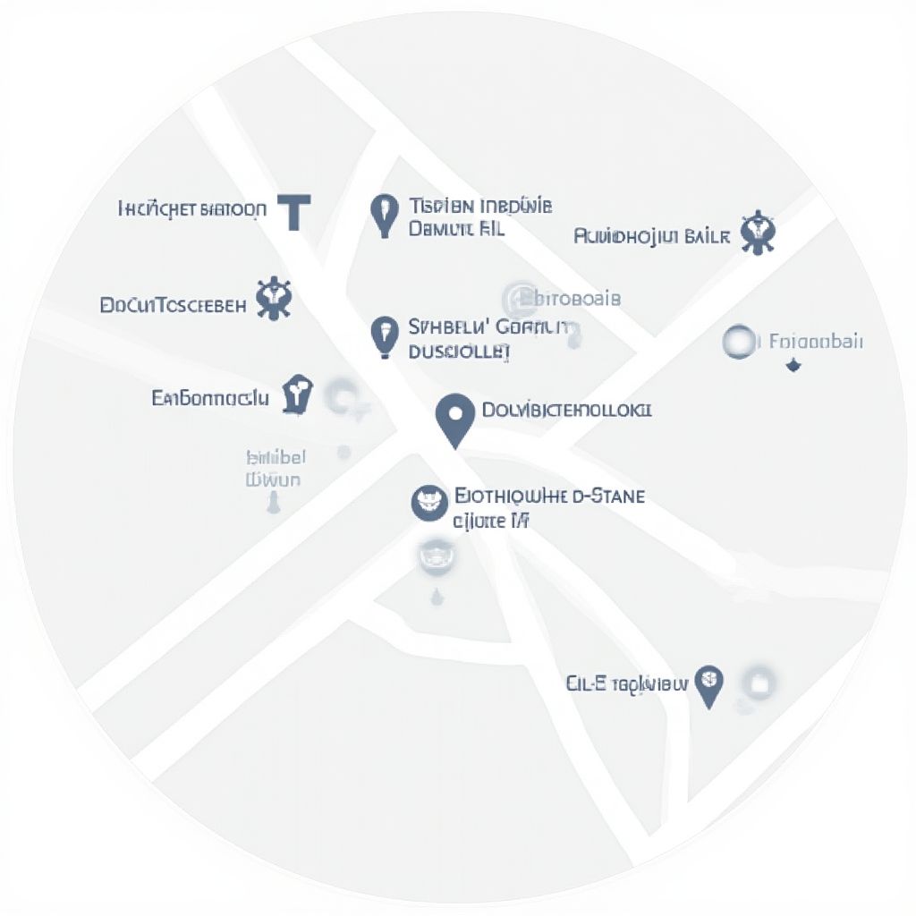 Karte zum Büro in Düsseldorf